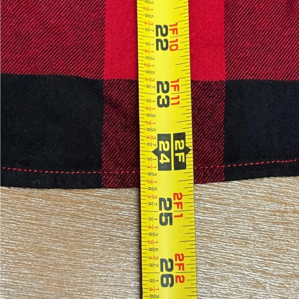 NWT Gap Kids Flannel LS Shirt 100% Organic Cotton Red Buffalo Plaid Sz XXL 14/16